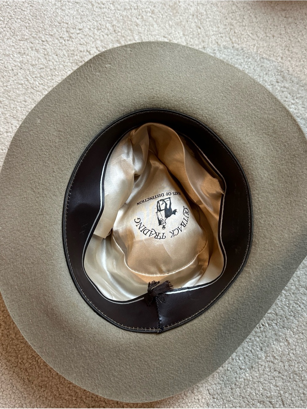 Outback Trading 2X Felt Cowboy Hat with Decorative Band - Light Taupe - Picture 9 of 16